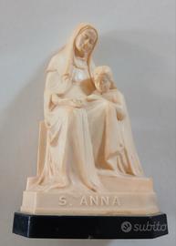 Statua S. Anna con Maria Bambina - Vintage 