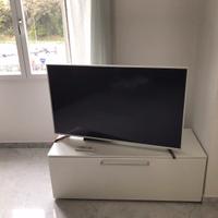 Coppia mobili da sala bianco/rovere