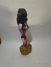 Polifemo Ciclope Scultura Legno Monoblocco Intagli
