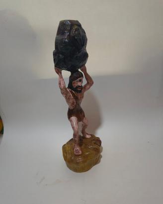 Polifemo Ciclope Scultura Legno Monoblocco Intagli