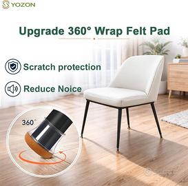 20 Pz Gommini Sedie Rotondi Trasparente 14-20 mm