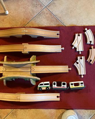 Set  treno in legno