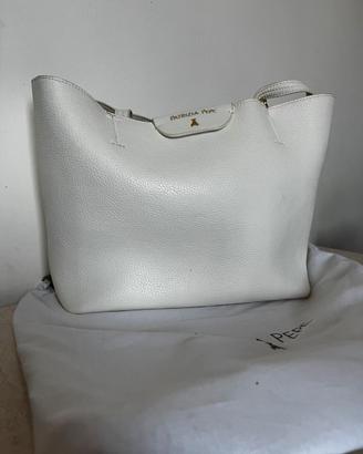 Patrizia Pepe - maxi bag bianca sfumata