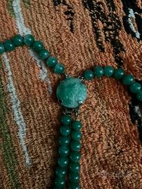 Collana in giada verde