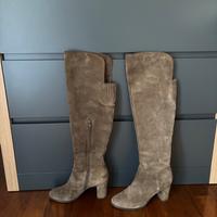 Stivali alti max Mara originali in Nabuc, tg 38