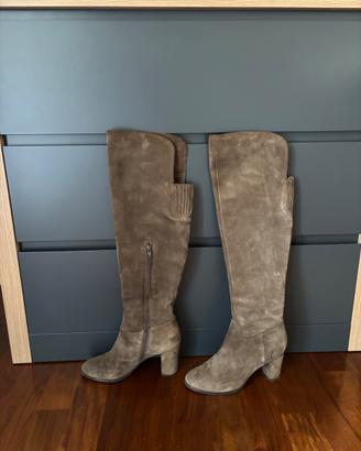 Stivali alti max Mara originali in Nabuc, tg 38