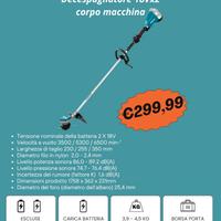 Makita Decespugliatore 18Vx2 + Spedizione