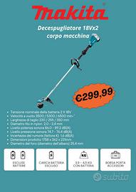 Makita Decespugliatore 18Vx2 + Spedizione