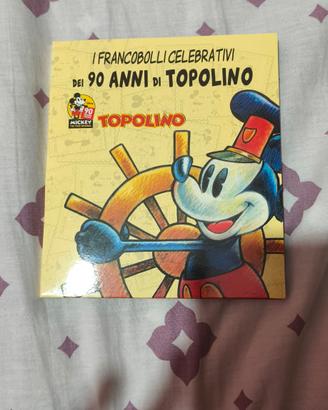 francobolli metallo 90 anni topolino