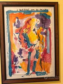 Dipinti originali autografati Dario Fo