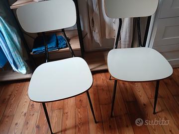 6 sedie anni 50 plastica e legno