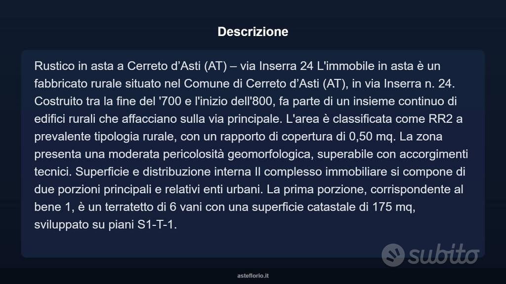 Immobile in asta di 175 m² con più di 5 locali a C - Vista 3