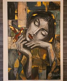 quadro dipinto moderno donna