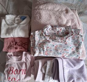Abbigliamento cotone manica lunga bimba 0-3 mesi