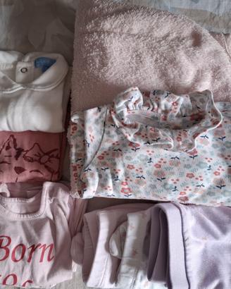 Abbigliamento cotone manica lunga bimba 0-3 mesi