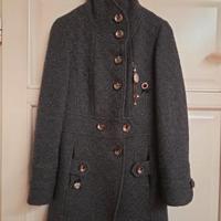 Cappotto donna fracomina  lana e alpaca con spille