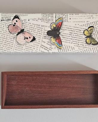 Scatola Fornasetti - Farfalle e testo - Nuova
