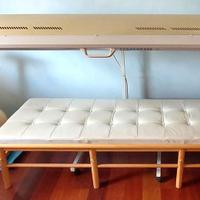 Solarium completo di lettino in pelle