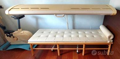 Solarium completo di lettino in pelle