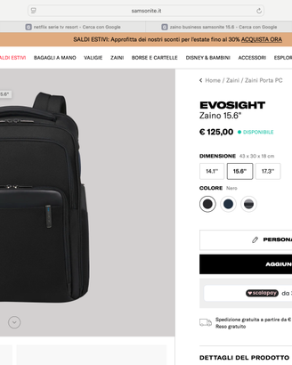 Zaino Business Samsonite
