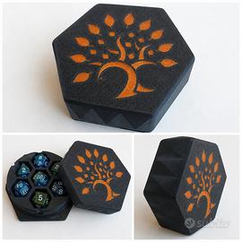 Set dadi D&D con custodia personalizzabile GDR RPG