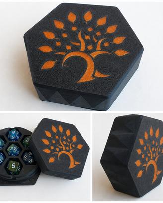 Set dadi D&D con custodia personalizzabile GDR RPG