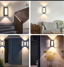 Lampada da Parete Esterno, 1800lm IP65 6W