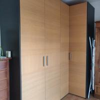 armadio angolare rovere sbiancato