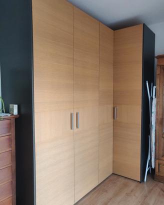 armadio angolare rovere sbiancato