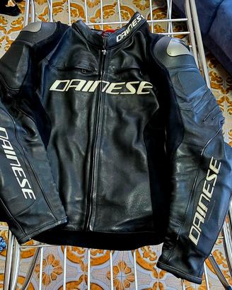 Dainese giacca racing da moto in pelle tg.52