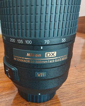 Nikon AF-S DX NIKKOR 55-300mm VR ED  Pari al nuovo