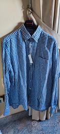 Camicia uomo in puro lino a quadretti 