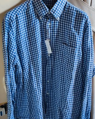 Camicia uomo in puro lino a quadretti 