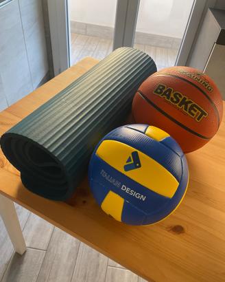 Palloni (Pallavolo & Basket) + Tappetino Yoga