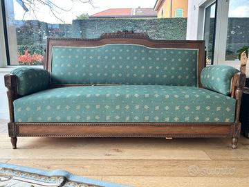 Divano antico stile Luigi XVI in legno massello