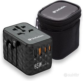 Verbatim GaN - Adattatore da viaggio universale