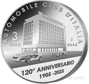 Moneta 3€ Euro - 120 Anniversario ACI 2025