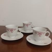 Set di tre tazzine da caffè vintage