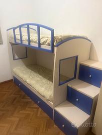 letto a castello per bambini con gradoni