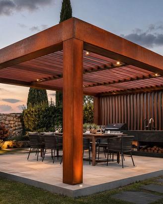 Fioriere, gazebo e strutture in Corten