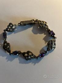 Braccialetto in argento 925 marcasite