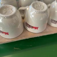 Tazzine da caffè Molinari+piattini-6 pezzi-NUOVE!