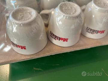 Tazzine da caffè Molinari+piattini-6 pezzi-NUOVE!