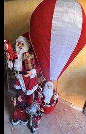 mongolfiera più babbo natale grande e due piccoli