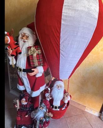 mongolfiera più babbo natale grande e due piccoli
