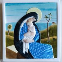 Rara ceramica LENCI Madonna con bambino G. Grande