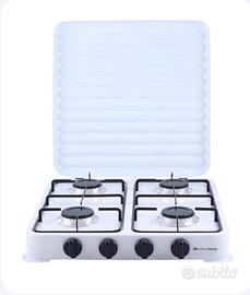 Set completo di fornello a quattro fiamme