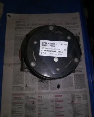 Compressore clima OPEL ASTRA H 1686cc CDTI 2009