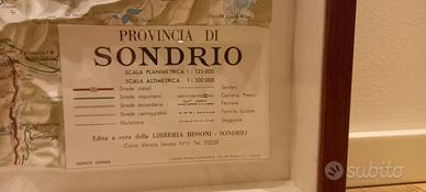 Cartografia in rilievo Provincia di Sondrio .