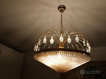 Lampadario più due applique cristallo